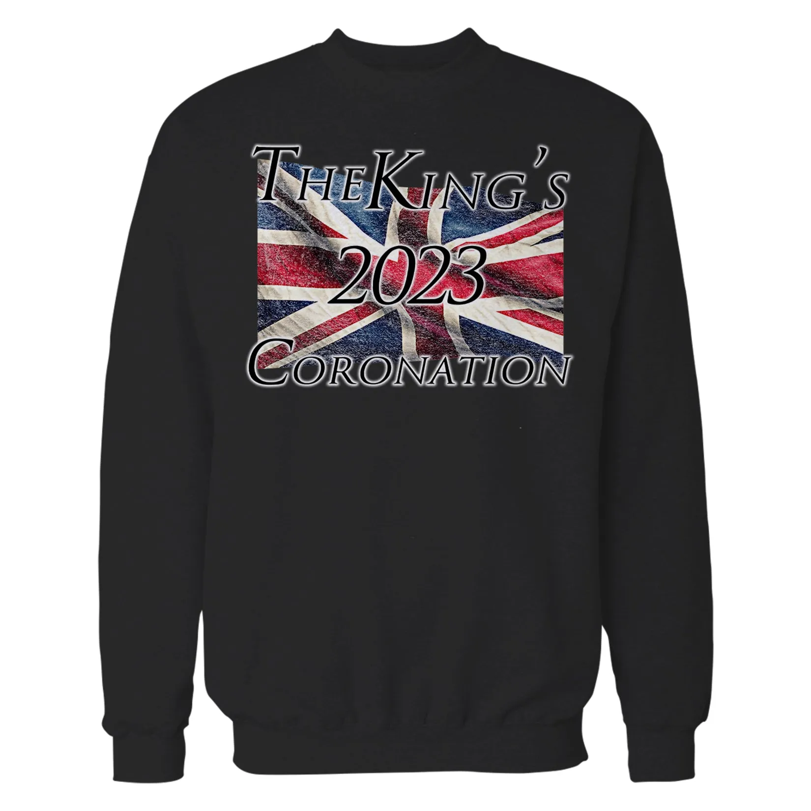 Urban Attitude Kings Coronation 2023 Union Jack Flag Flying Sweatshirt (Black)