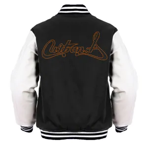 US Brand X Future Retro Urban Attitude Logo Official Men's Varsity Jacket (Black)
