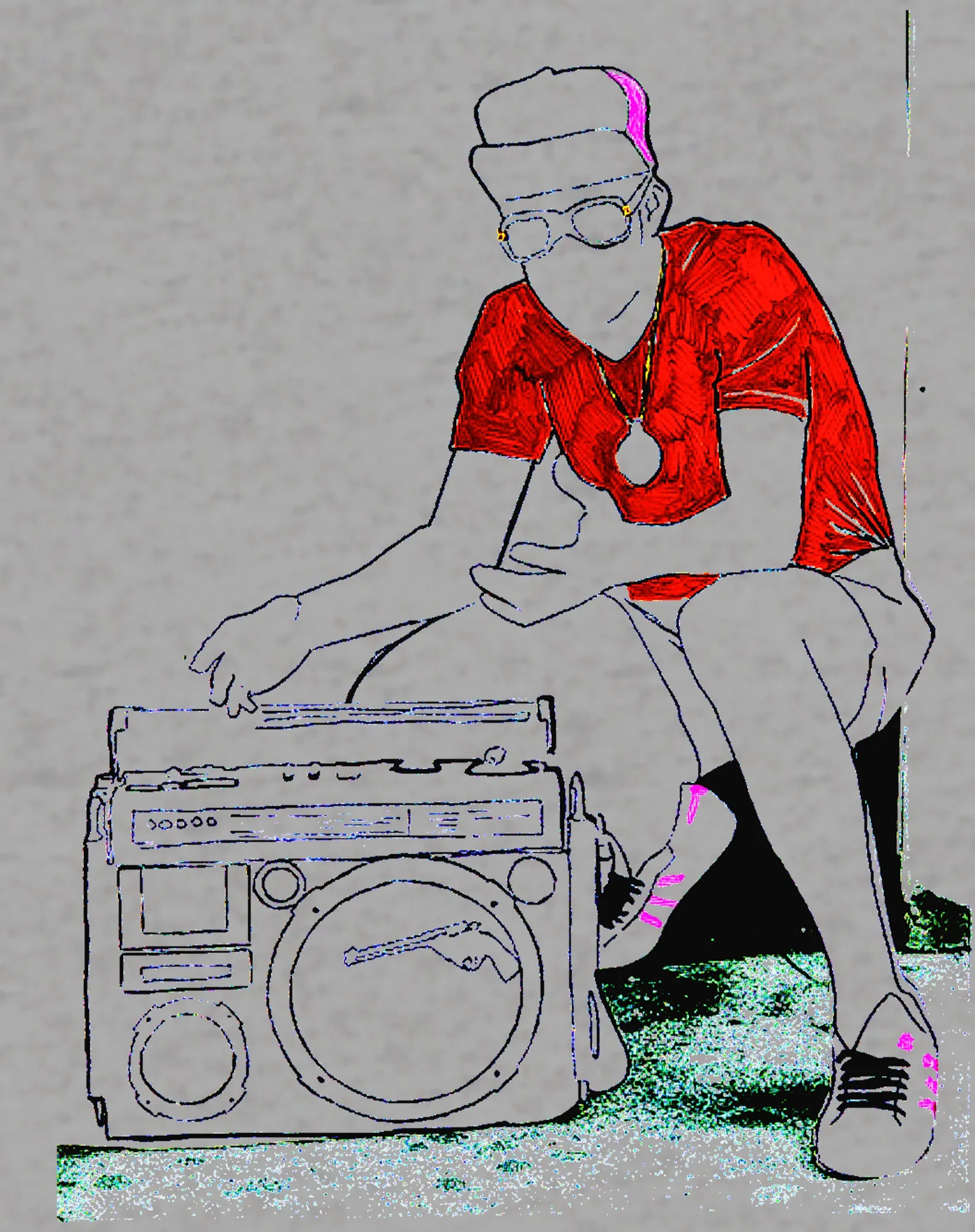 US Brand X Old's Kool Boom Box Official Sweatshirt (Heather Grey)