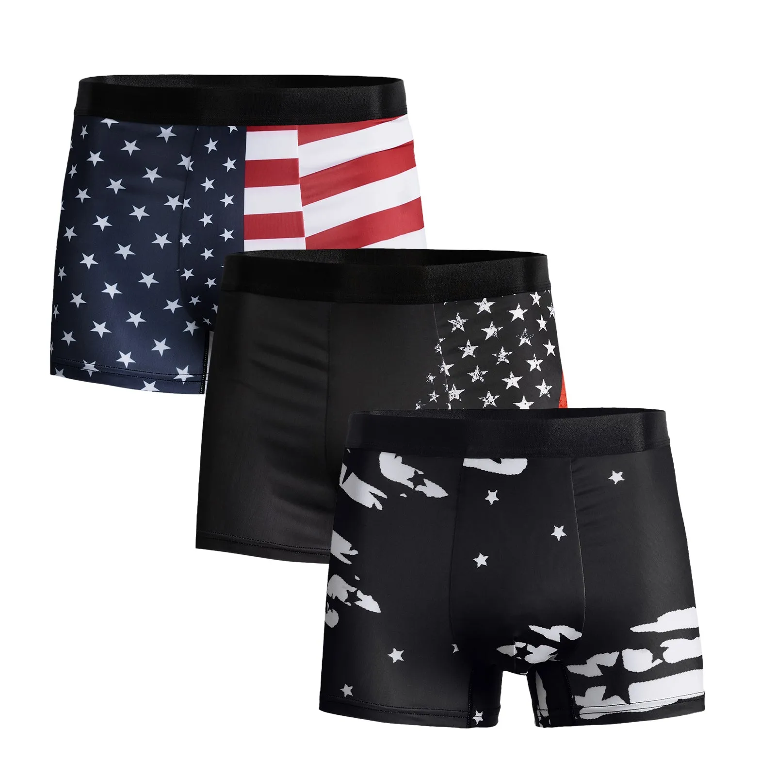USA FLAG STAR BOXER-3 PACKS