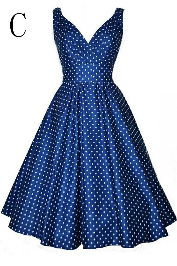 V-neck Handmade Free Shipping Short Vintage Dress For Teens V10