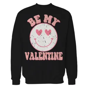 Valentine Retro Love Vintage Cute Heart Face Sweatshirt