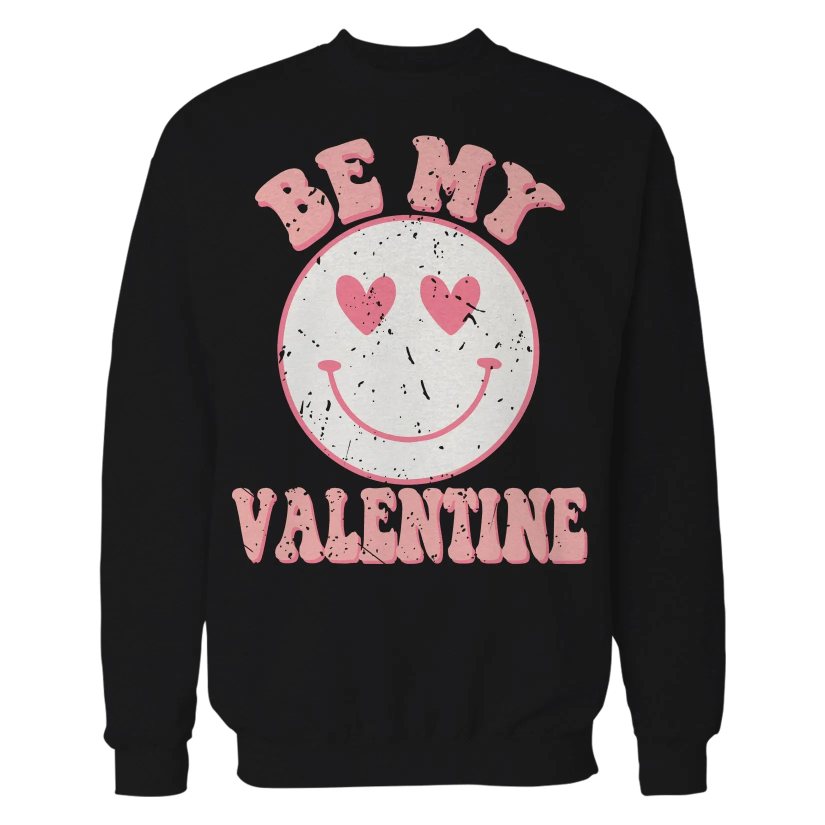 Valentine Retro Love Vintage Cute Heart Face Sweatshirt