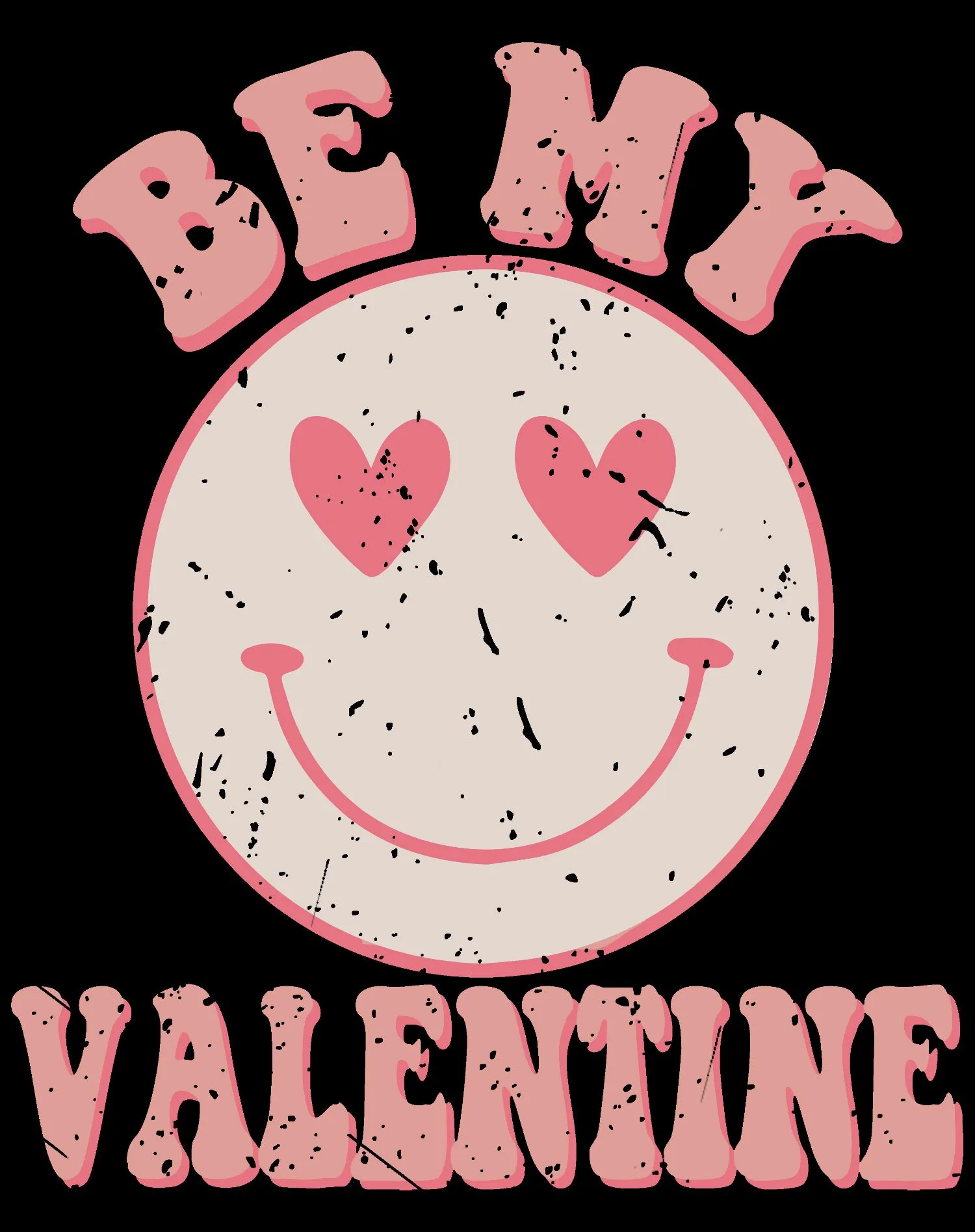 Valentine Retro Love Vintage Cute Heart Face Sweatshirt