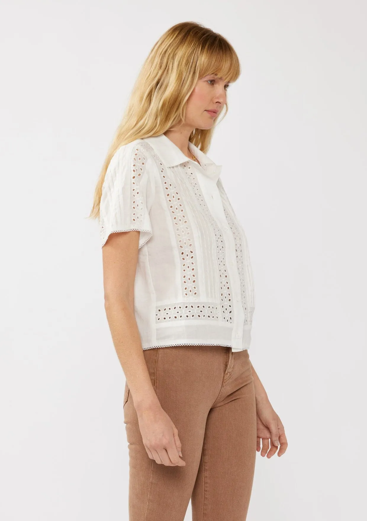 Varya Floral Eyelet Shirt