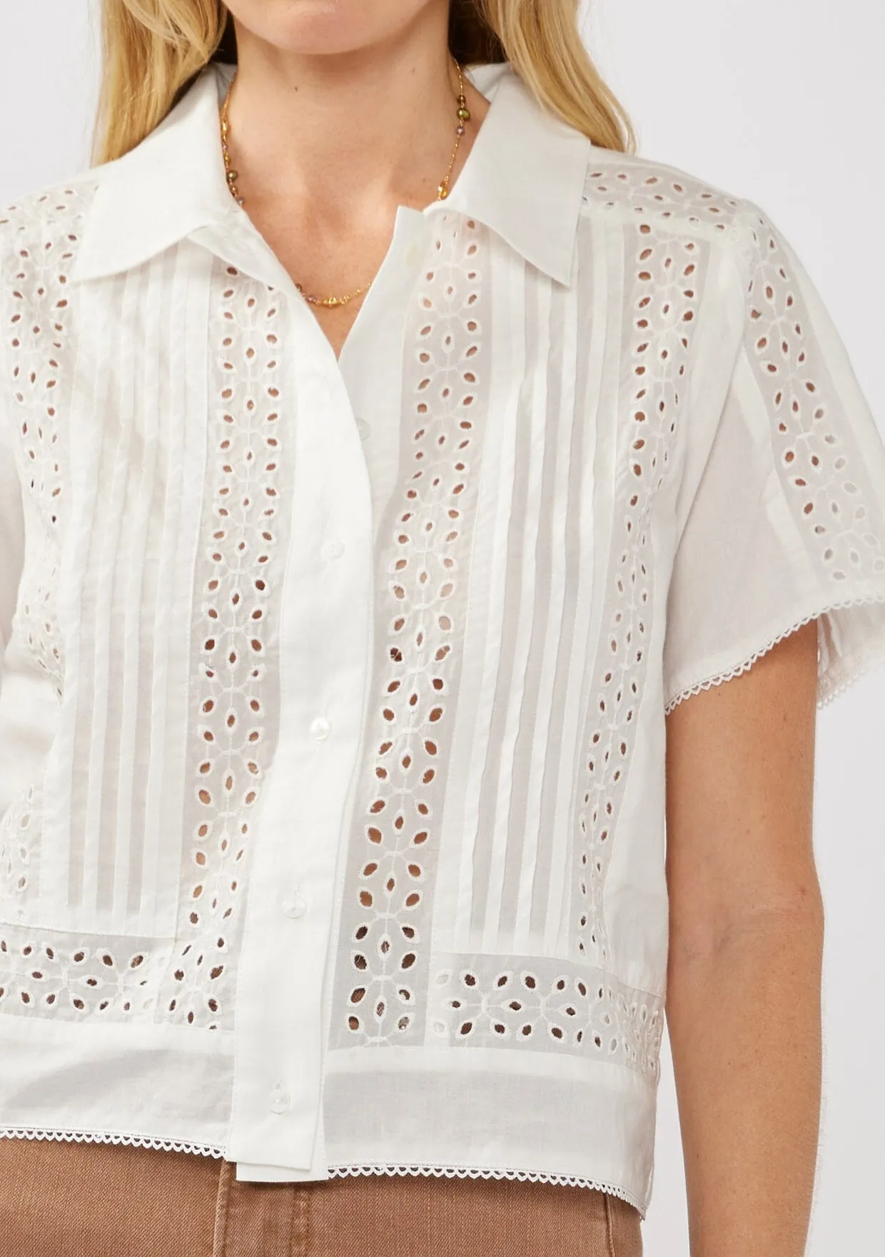 Varya Floral Eyelet Shirt