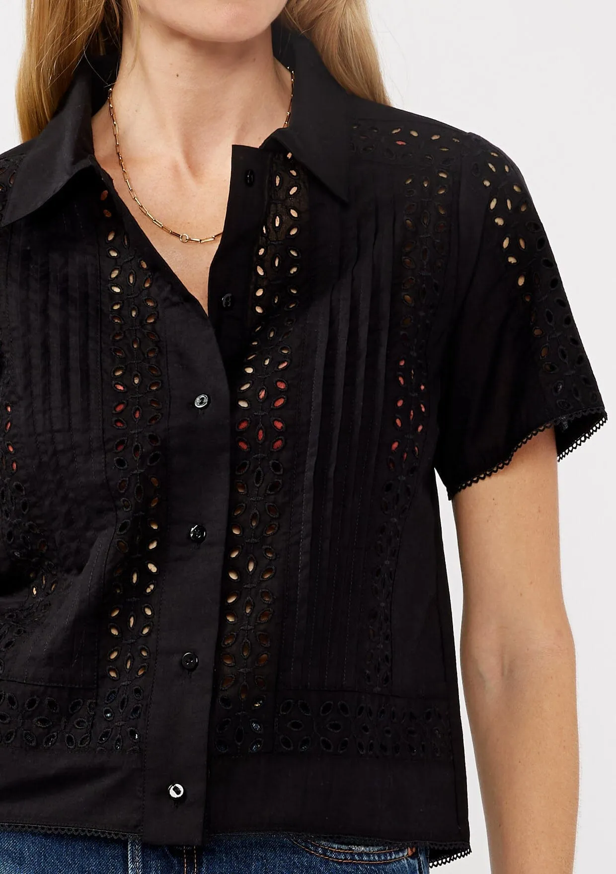 Varya Floral Eyelet Shirt