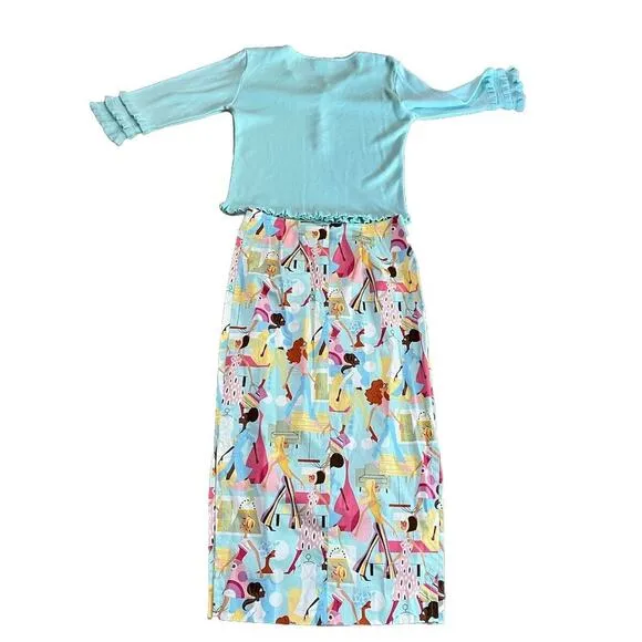 Vintage 90’s Pine Cove Kitschy Women‎ Working Tribal Skirt &amp; Blouse Set M -