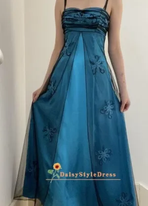 Vintage Blue 90S Prom Dress