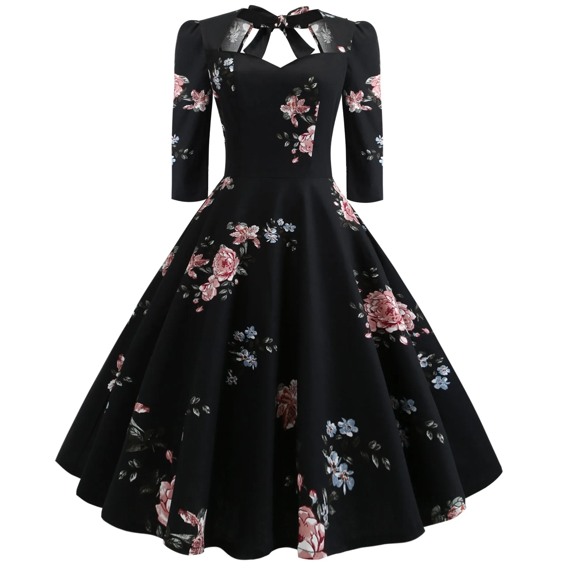 Vintage Bowknot Slim Waist Ball Dresses