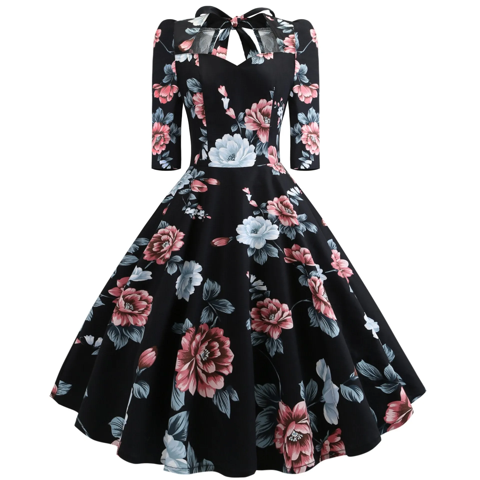 Vintage Bowknot Slim Waist Ball Dresses