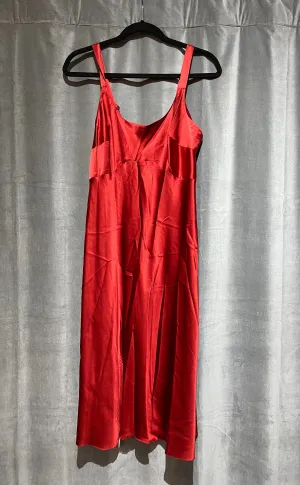 Vintage: Donna Karan Thick Strap Red Silk Slip Dress
