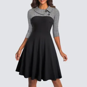 Vintage Fit And Flare Swing Work Business Dress