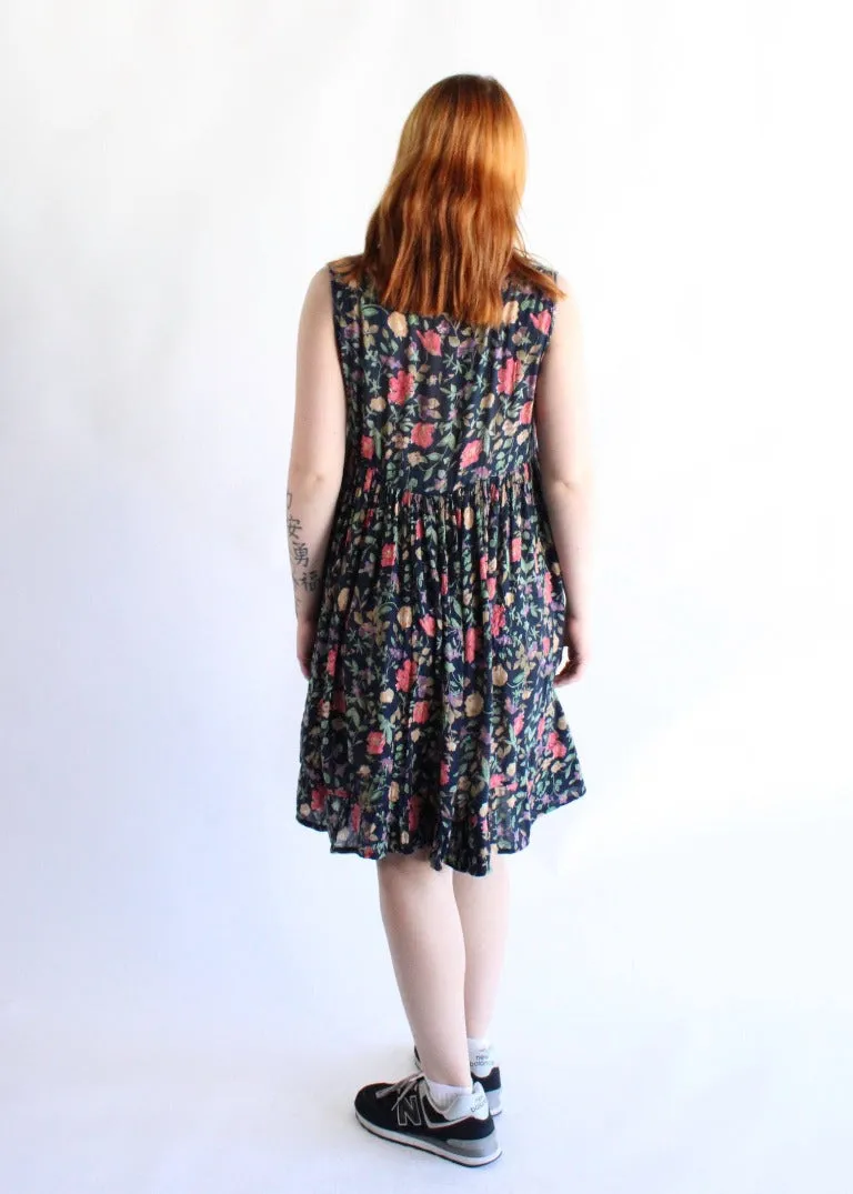 Vintage Floral Dress D0092