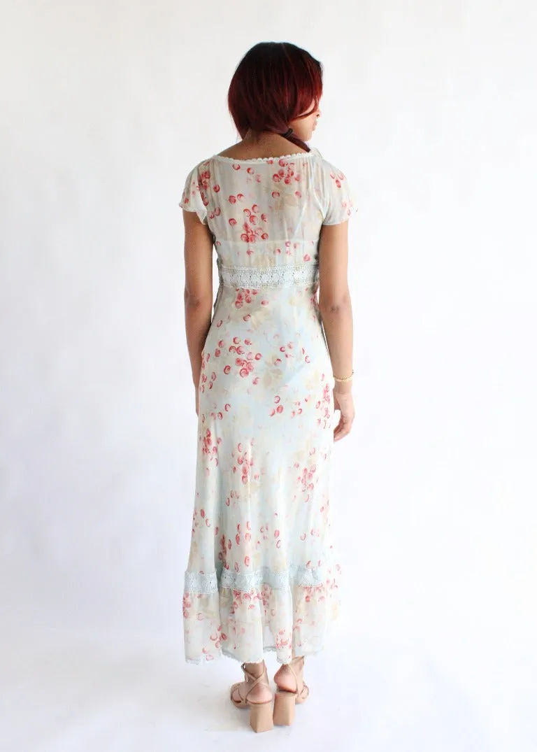 Vintage Floral Dress D0103