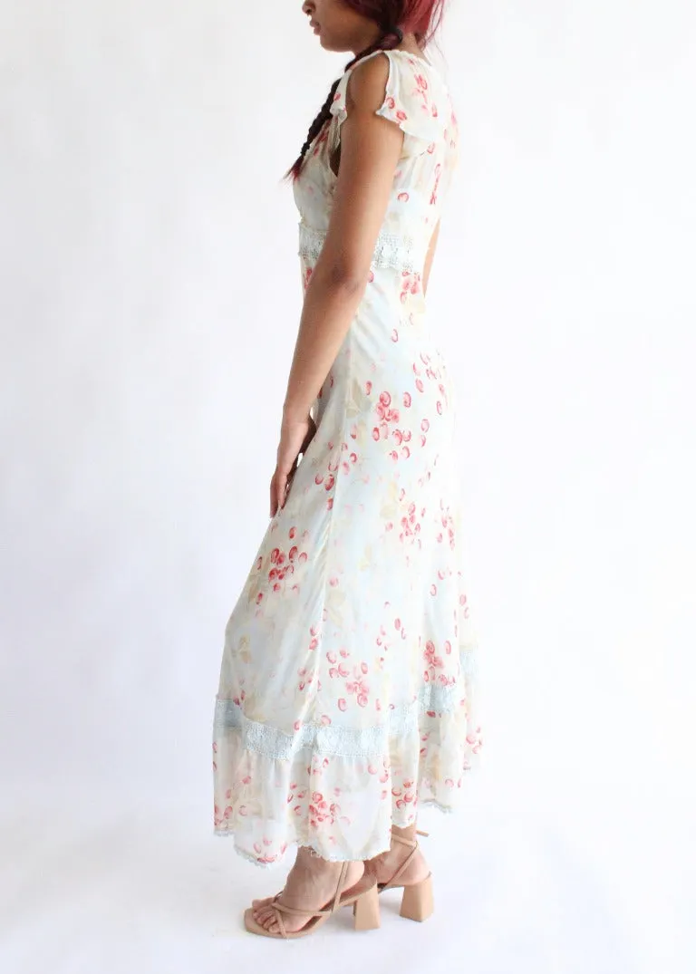 Vintage Floral Dress D0103