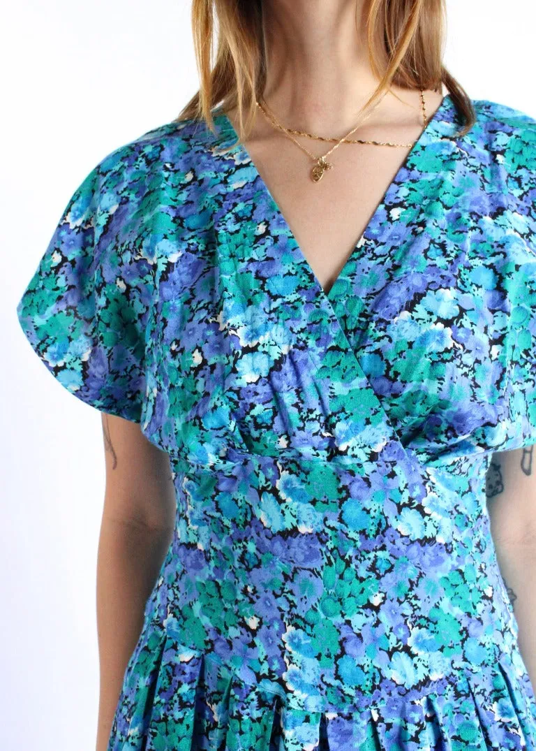 Vintage Floral Dress D0111