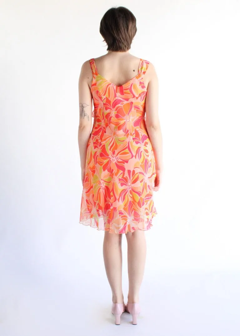 Vintage Floral Dress D0200