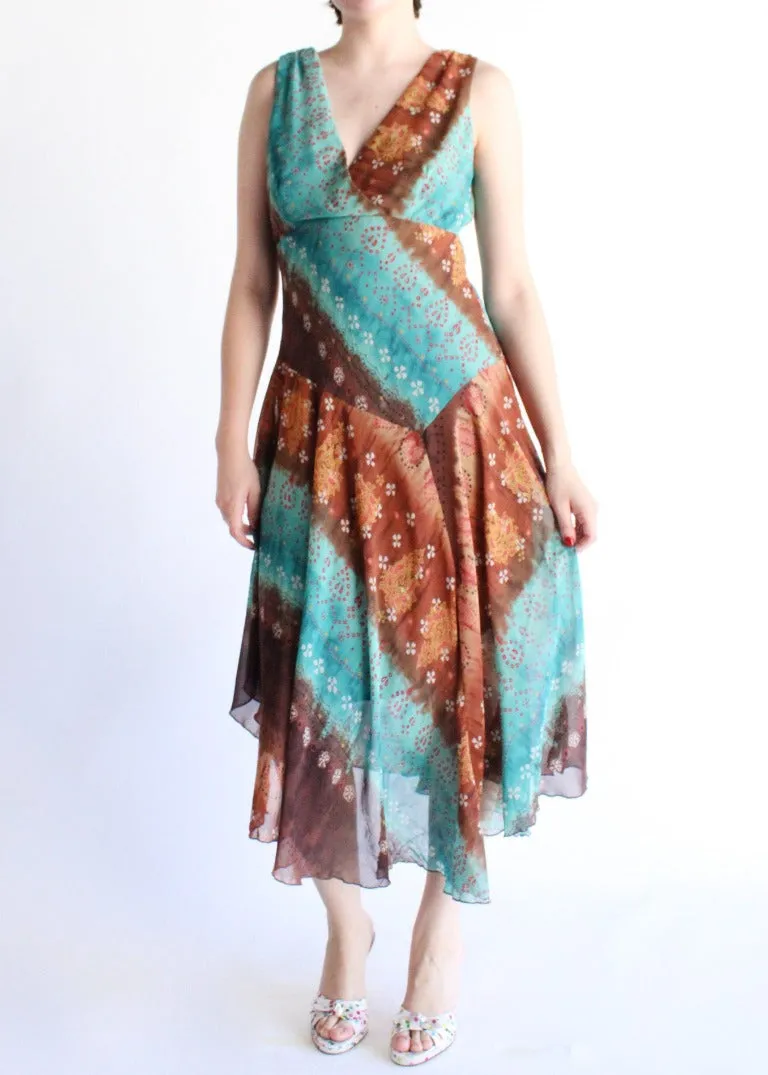 Vintage Floral Dress D0238