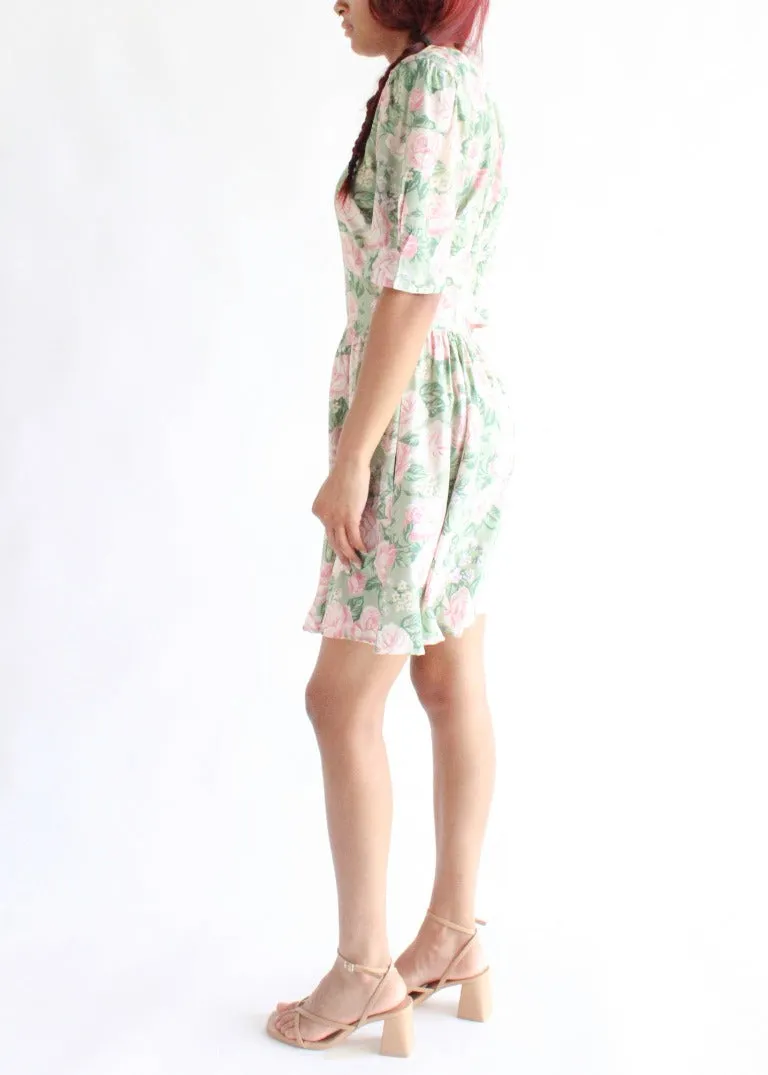 Vintage Floral Dress D0247