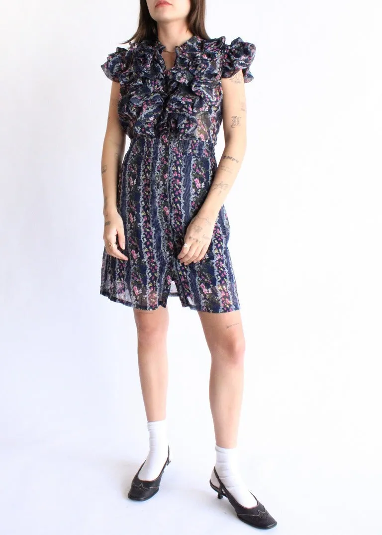 Vintage Floral Dress D0403