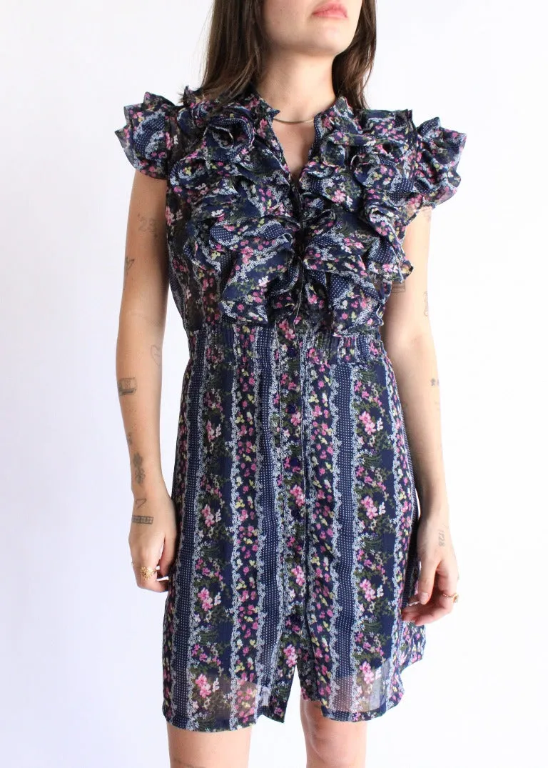 Vintage Floral Dress D0403