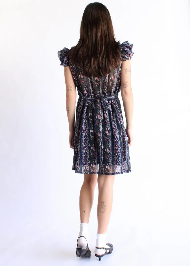 Vintage Floral Dress D0403