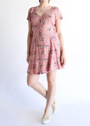 Vintage Floral Dress D0487