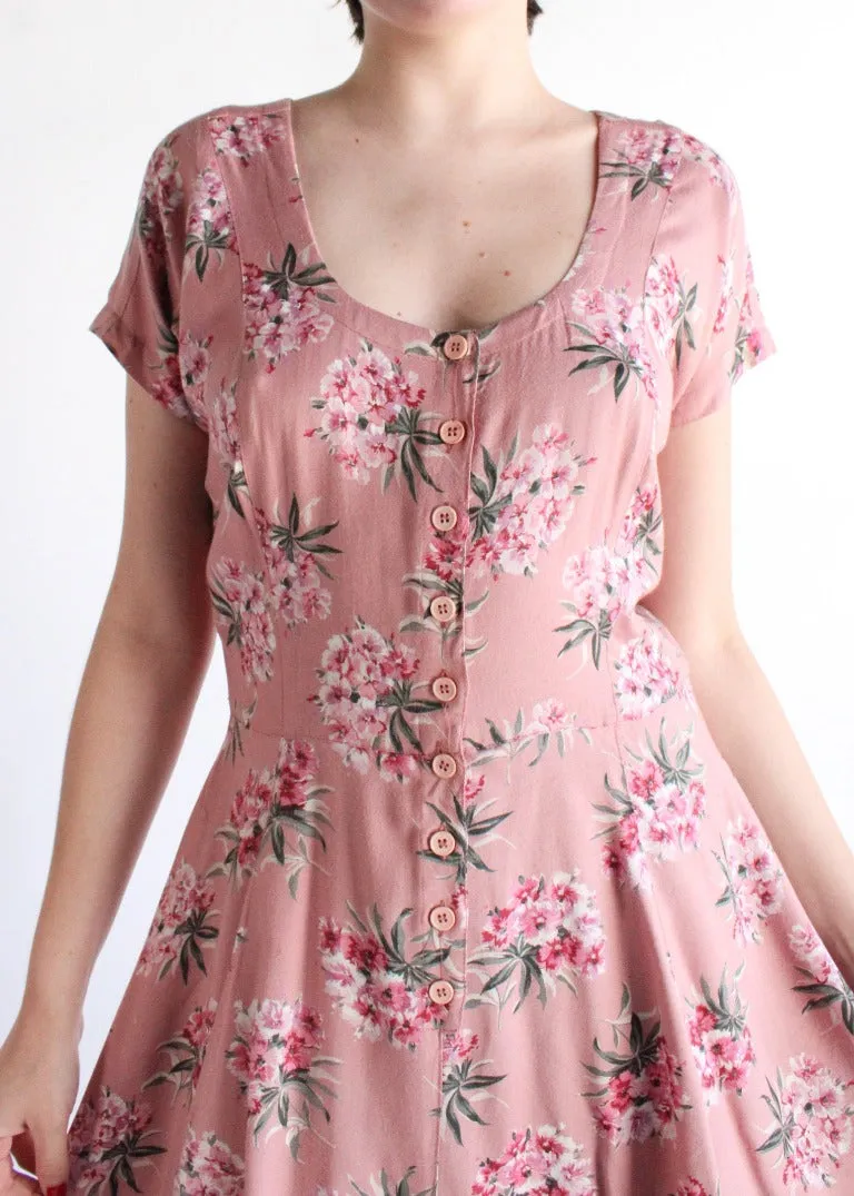 Vintage Floral Dress D0487
