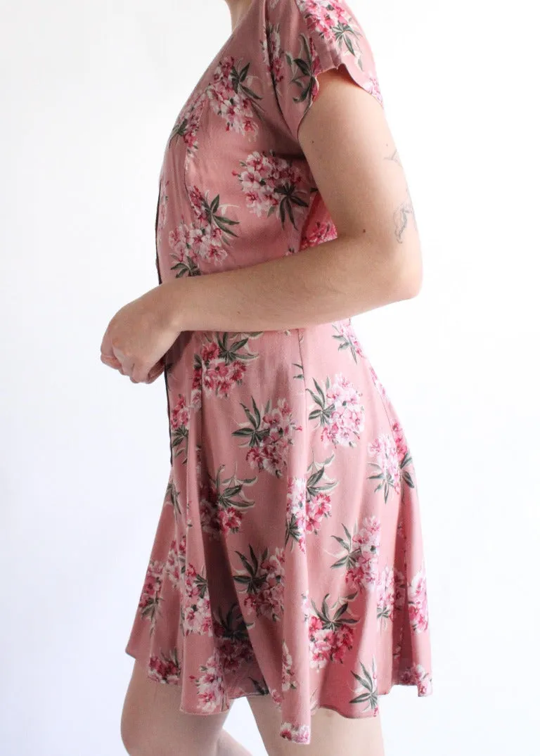 Vintage Floral Dress D0487