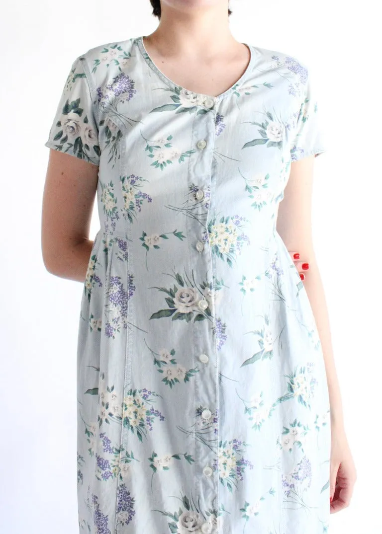 Vintage Floral Dress D0555