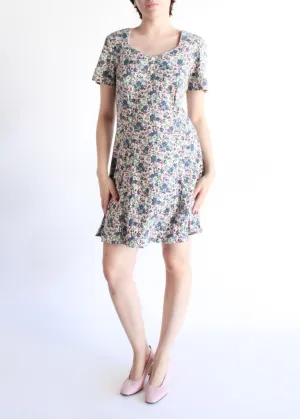 Vintage Floral Dress D0565