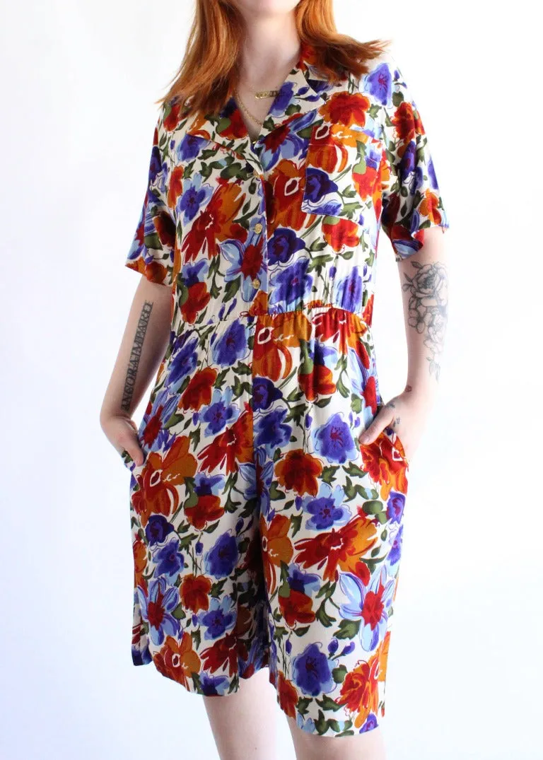 Vintage Floral Romper D0196