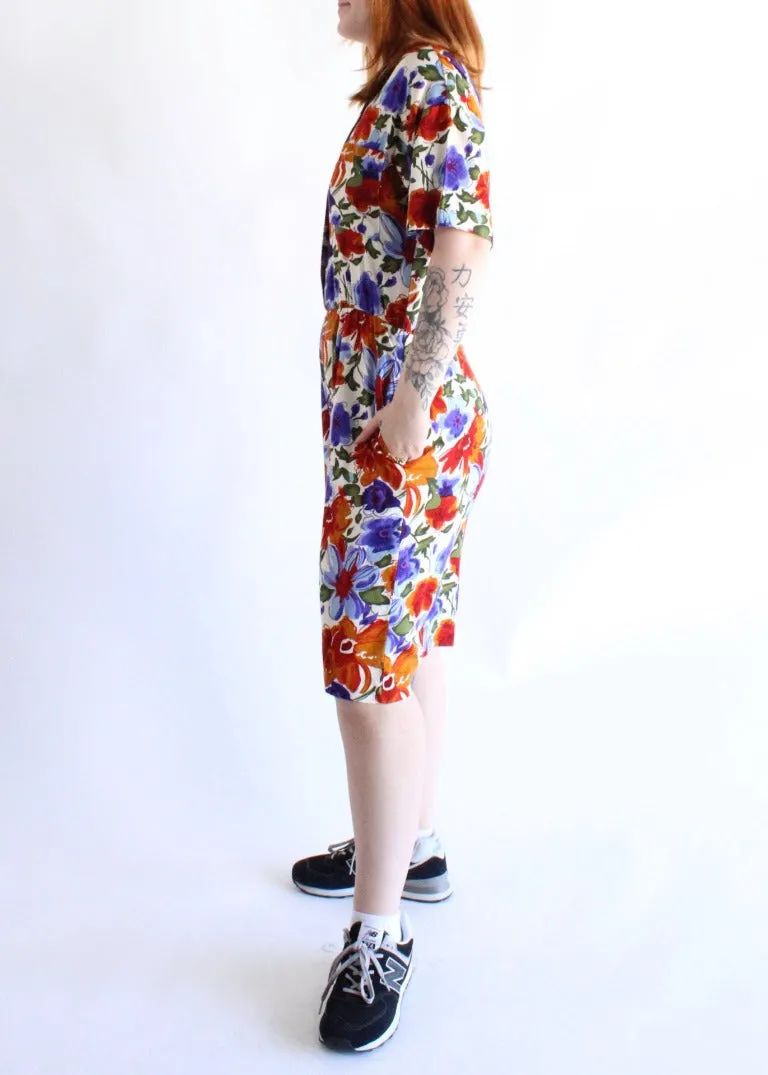 Vintage Floral Romper D0196