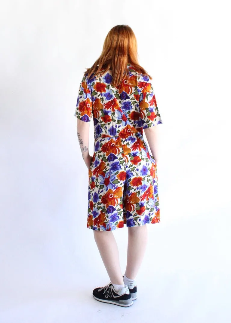 Vintage Floral Romper D0196