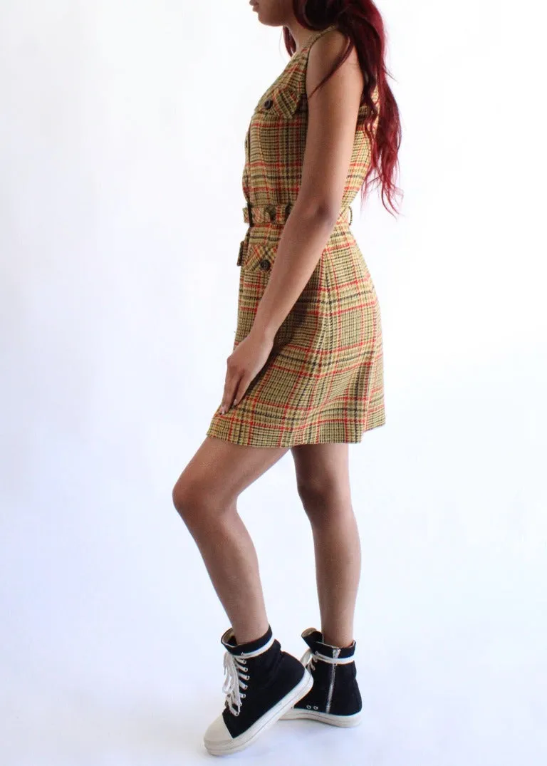 Vintage Houndstooth Dress D0374