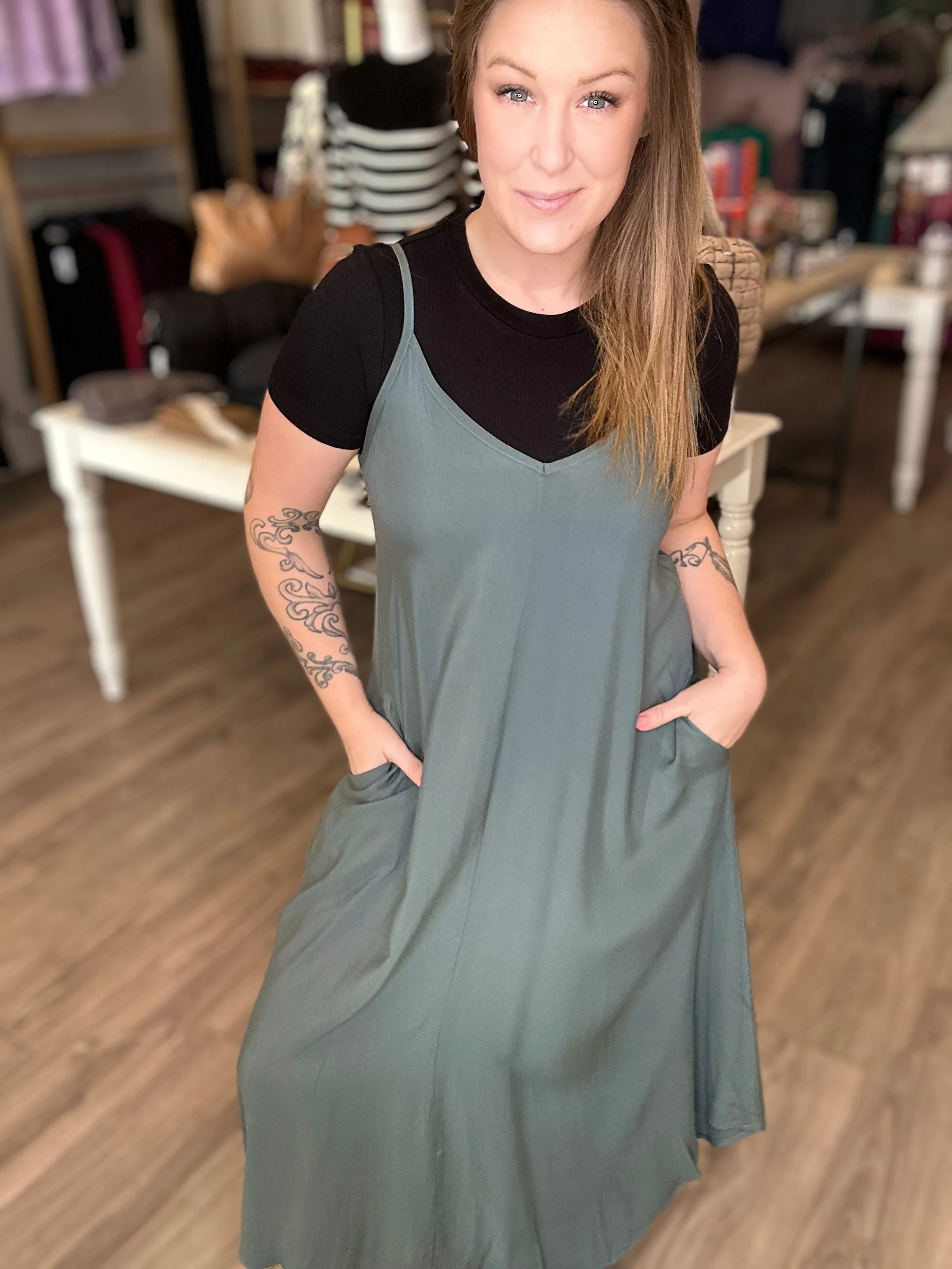 Vintage Jade Cami Dress