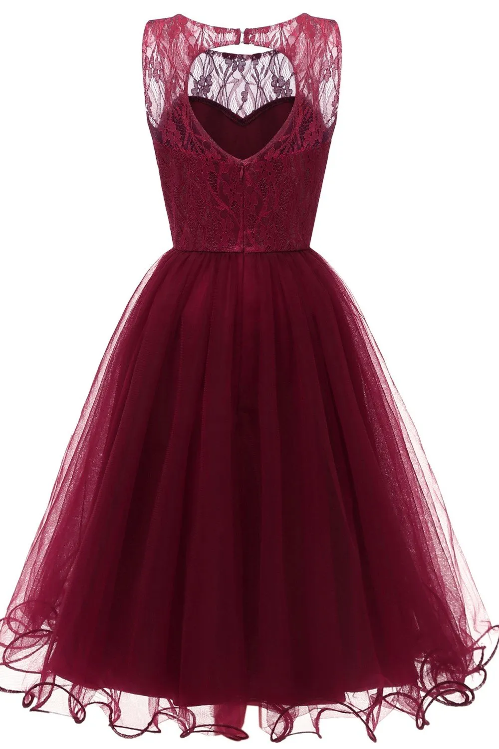 Vintage Lace Dress 2019 Spring Wedding Guests Dresses with Tulle Skirt