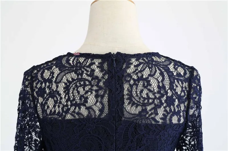 Vintage Lace Long Sleeves Lace Dresses
