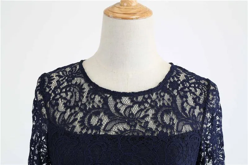 Vintage Lace Long Sleeves Lace Dresses