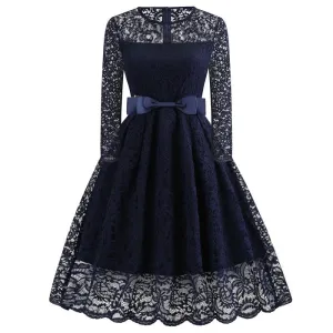 Vintage Lace Long Sleeves Lace Dresses