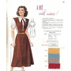 Vintage Maisonette Fabric Swatch 1940s 8x11 861