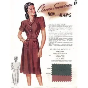 Vintage Maisonette Fabric Swatch 1940s 8x11 882