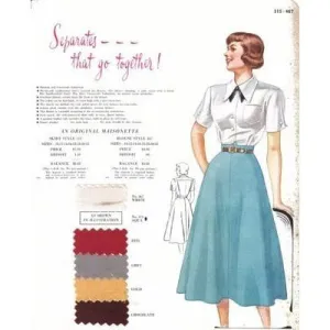 Vintage Maisonette Fabric Swatch 1940s 8x11 8X11