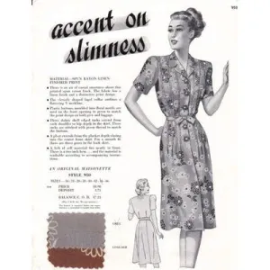Vintage Maisonette Fabric Swatch 1940s 8x11 950