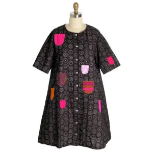 Vintage Marimekko Iconic Kihlatasku Iloinen Takki Dress Sz 40/12 1970s
