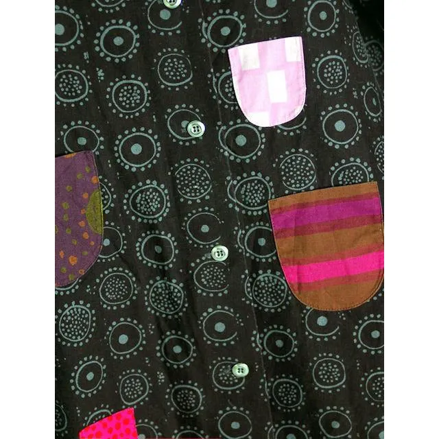 Vintage Marimekko Iconic Kihlatasku Iloinen Takki Dress Sz 40/12 1970s