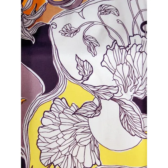 Vintage Maxi Dress Great Op Art Print 1960s Saks Fifth Ave 42 Bust