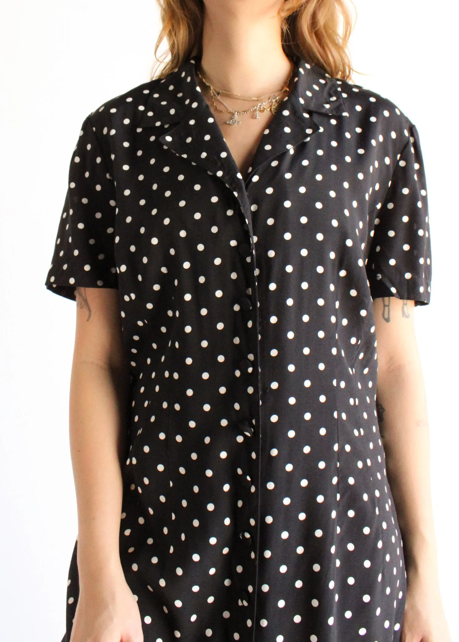 Vintage Polka Dot Dress D0574