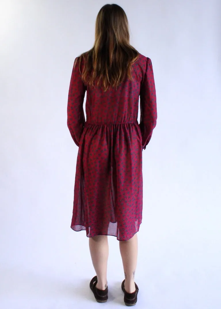 Vintage Print Dress D0227